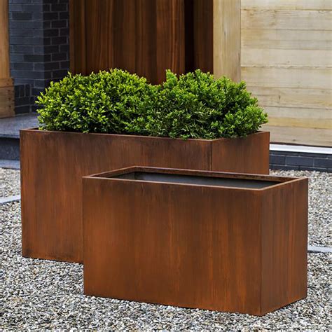 corten metal planter box|metal planter boxes outdoor australia.